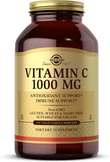 Solgar Vitamina C 1000 mg, 250 Cápsulas Vegetales, Antioxidante