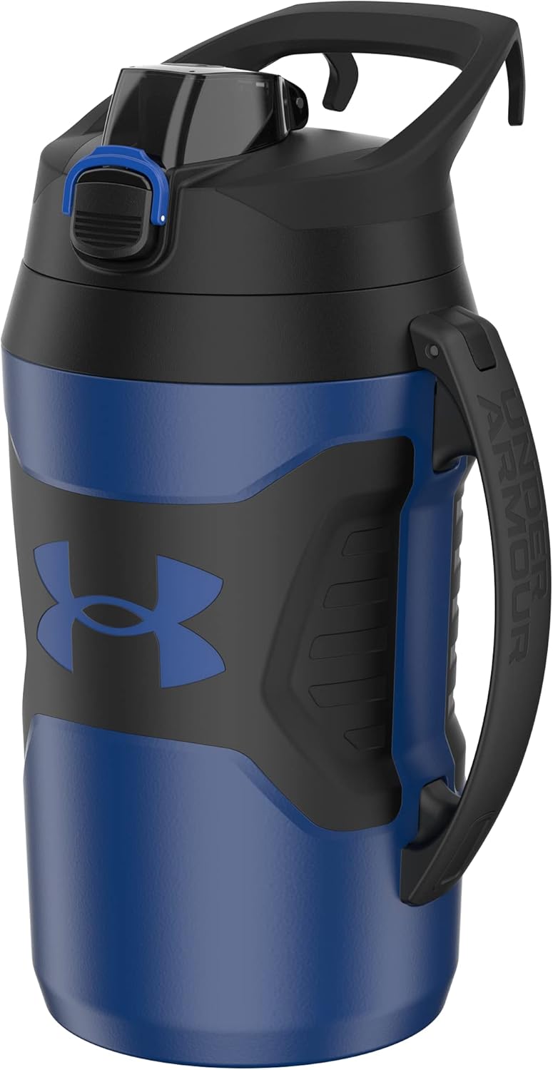 Under Armour, Playmaker Jug - Botella deportiva de agua con asa, aislamiento de espuma y resistente a fugas, 64 onzas y 32 onzas