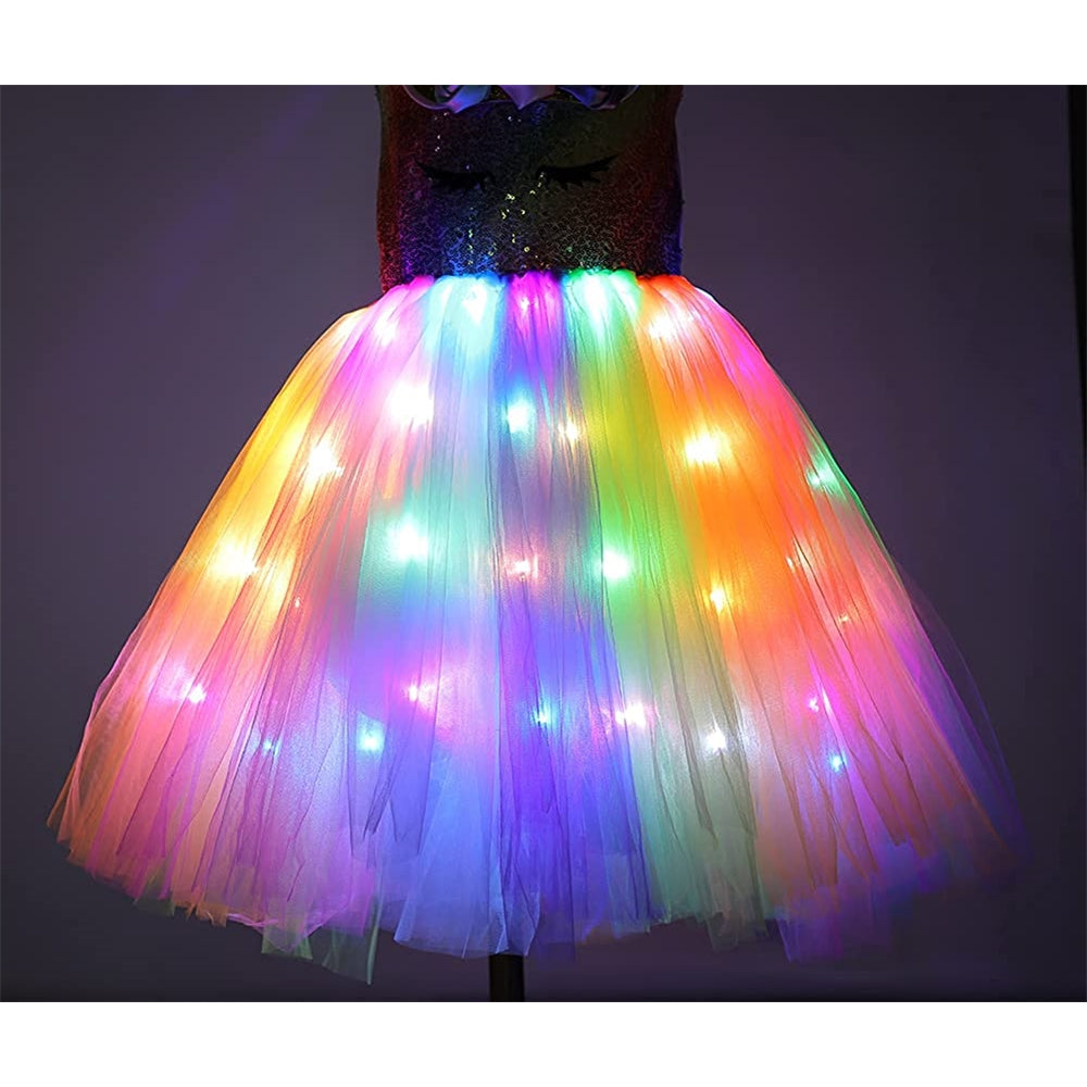 Disfraces de unicornio para niñas con luz talla 7 a 8 años
