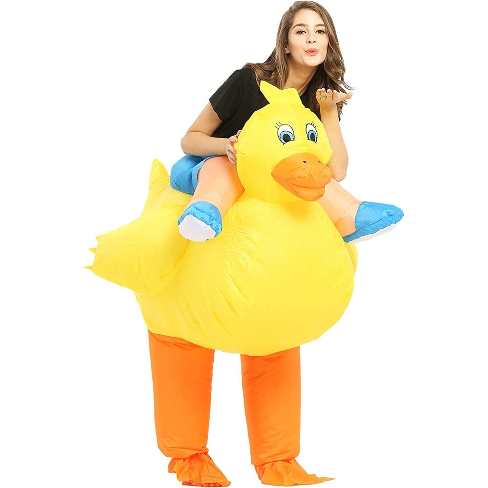 Disfraz inflable de pato amarillo para adulto talla única