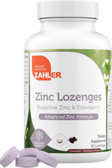Suplemento pastillas de zinc con saúco  masticables de 25 mg