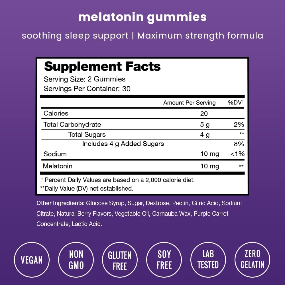 Gomita  extra fuertes para ayudar al sueño  de 5 mg o 10 mg