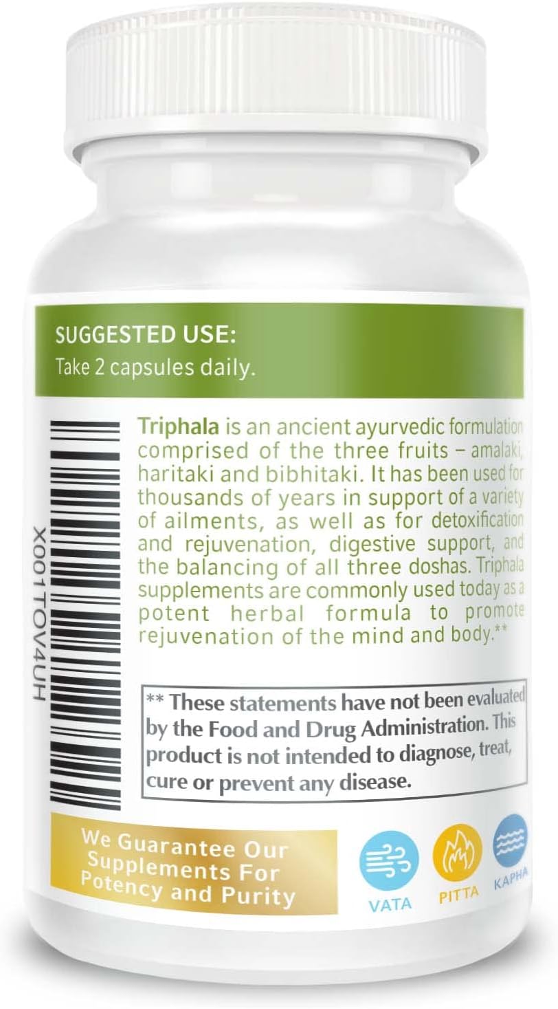 Suplemento Triphala orgánicas de Triphala hechas con polvo