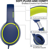 Auriculares RORSOU R10 con micrófono, ligeros y portátiles