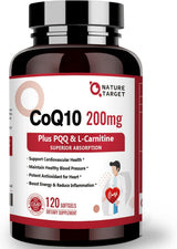 NATURE TARGET CoQ10 200mg con PQQ L-Carnitina Omega-3