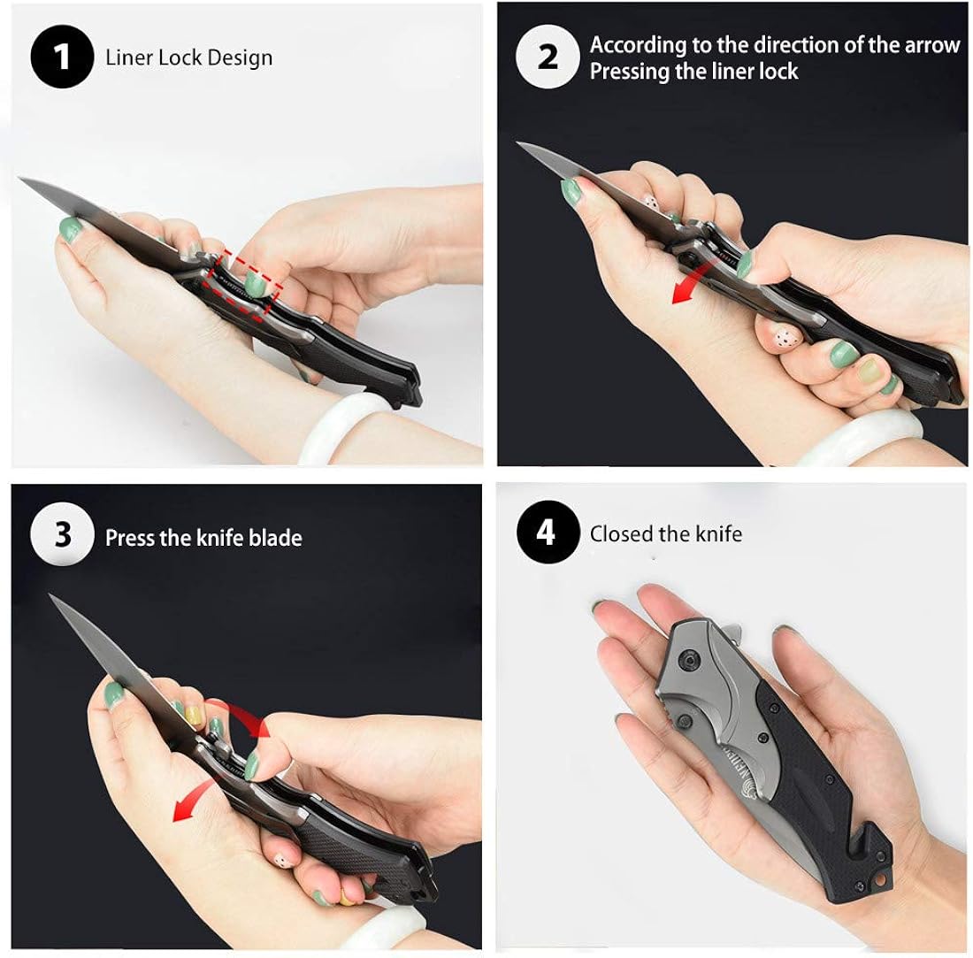 Cuchillo de bolsillo para hombre plegable multiherramienta