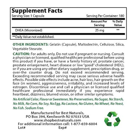 Mejor Naturals, MICRONIZADO 25  mg 180
