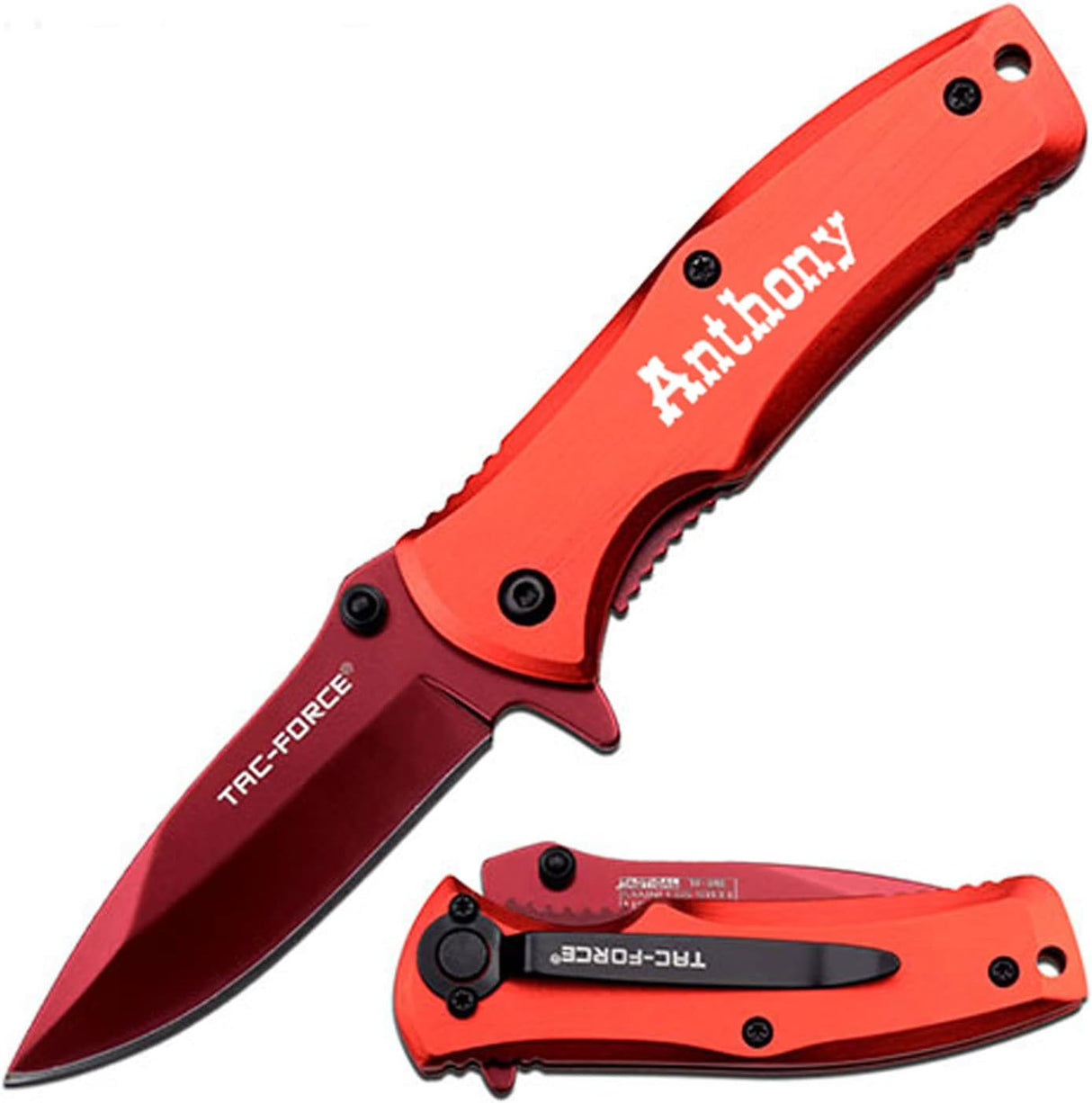 Cuchillo de bolsillo en acero inoxidable con grabado
