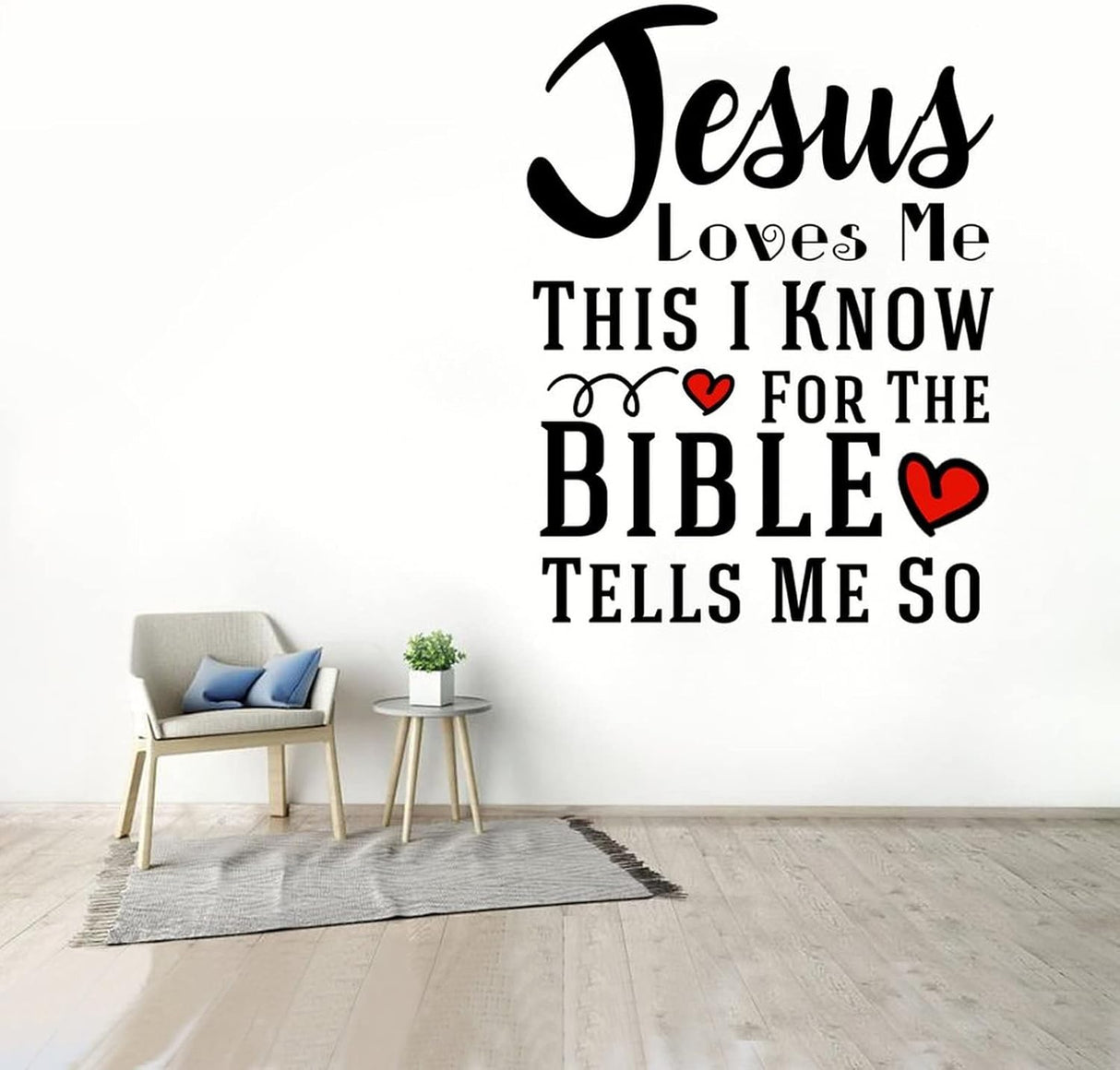 Adhesivo Pared Jesús Me Ama - Vinilo Decorativo Citas