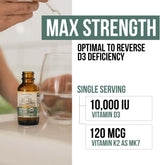 Vitamina D3 + K2 Orgánica y Vegana - Gotas Sublinguales