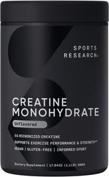 Suplemento Sports Research Monohidrato de creatina  1.1 lb