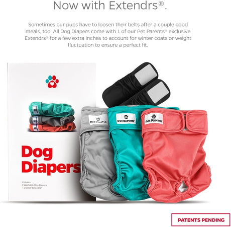 Pet Parents -Pañales lavables perros(mediano,Southern Belle)