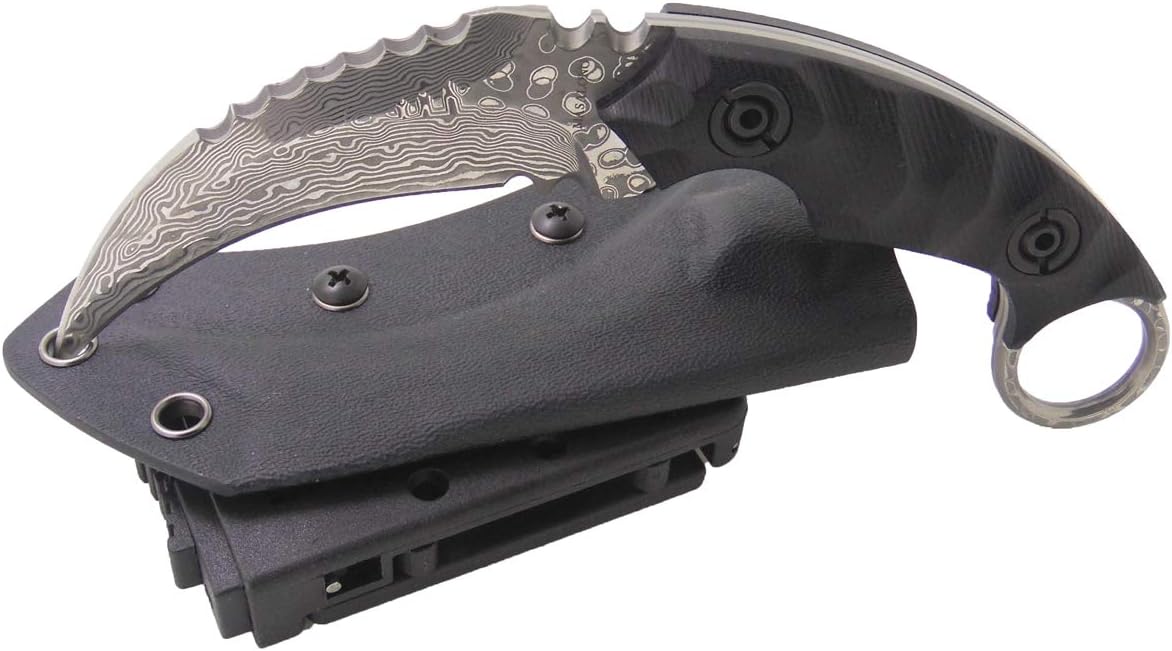 Cuchillo táctico de supervivencia de doble filo con funda