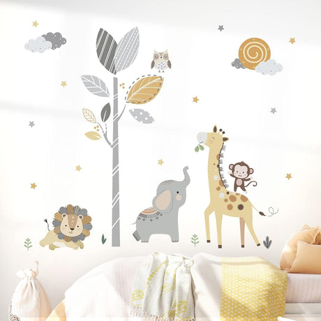 Decalmile Pegatinas de Pared Animales para Guardería
