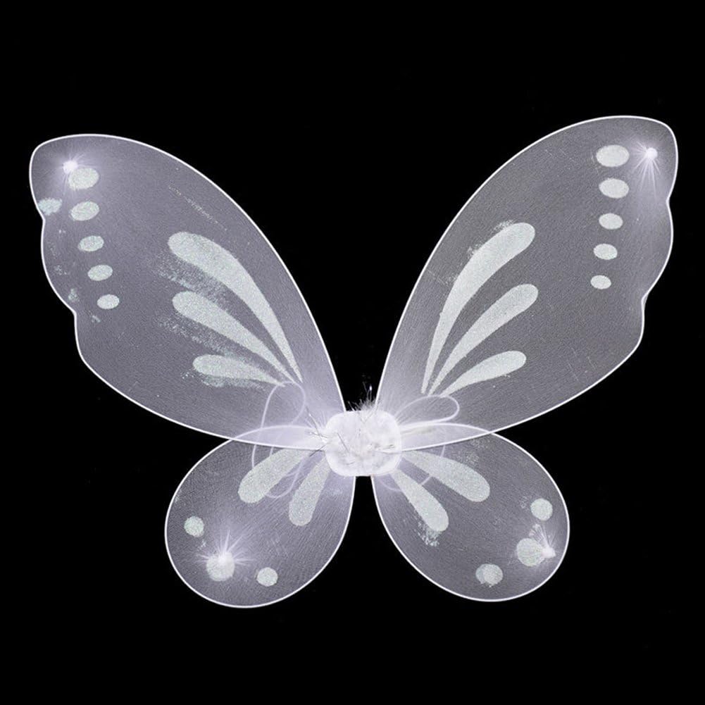 Disfraces de Alas de hada de mariposa blanca talla única
