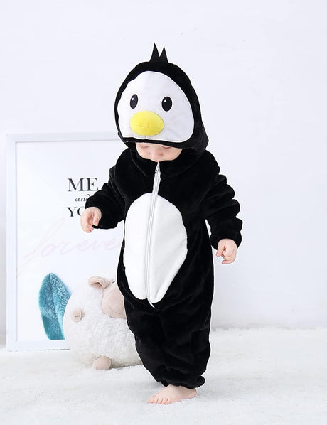 Disfraz Navidad Halloween Bebé, Pijamas Invierno, Modelo Único 04-Penguin