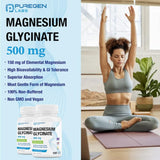 Magnesio Glicinato 500mg Veggie Caps, Alta Absorción, 240 cápsulas