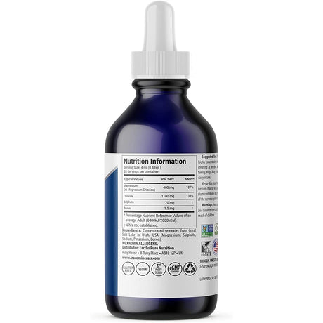 Suplementos Trace Minerals Liquid Mega-Mag 400 mg 4 onzas