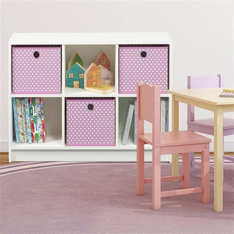 Estantería de Cubos Furinno, 3x2, con Cajas de Almacenaje
