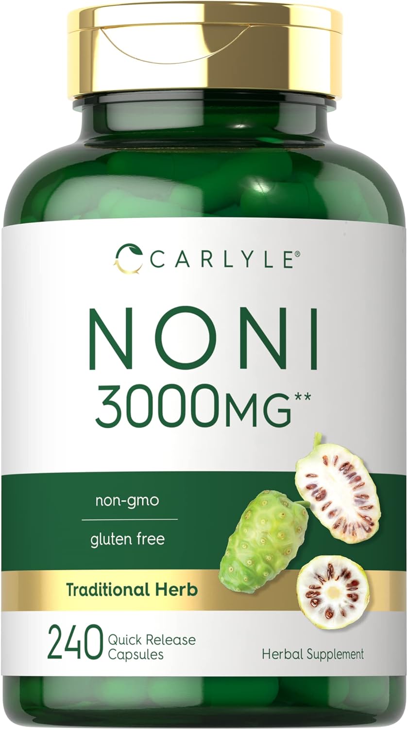 Suplemento Carlyle Cápsulas de frutas Noni de 3000 mg 240 u