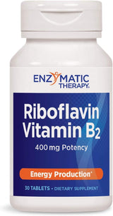 Suplemento Riboflavina enzimática terapia  30 un 400 mg