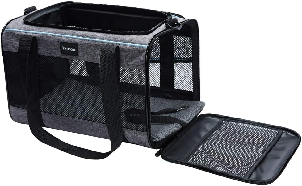 Transportín Vceoa 17.5x11x11 para gatos y perros hasta 16 lbs