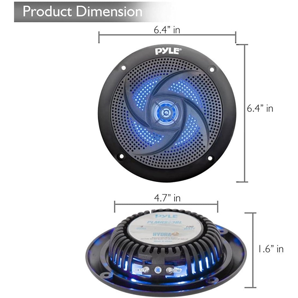 Parlantes de sonido estéreo negro PYLE PLMRS53BL