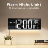 Reloj Digital Pared JALL 16, Temporizador, Control Remoto