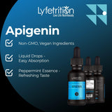 Suplemento de apigenina de 70 mg líquido de 4 onzas Lyfetrition