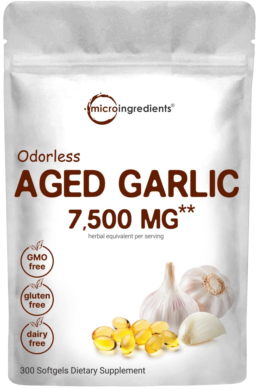 Suplemento Micro Ingredients Ajo inodoro 7500 mg  300 cáp