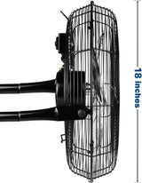 Ventilador Industrial 18 Simple Deluxe, 3 Velocidades, Metal