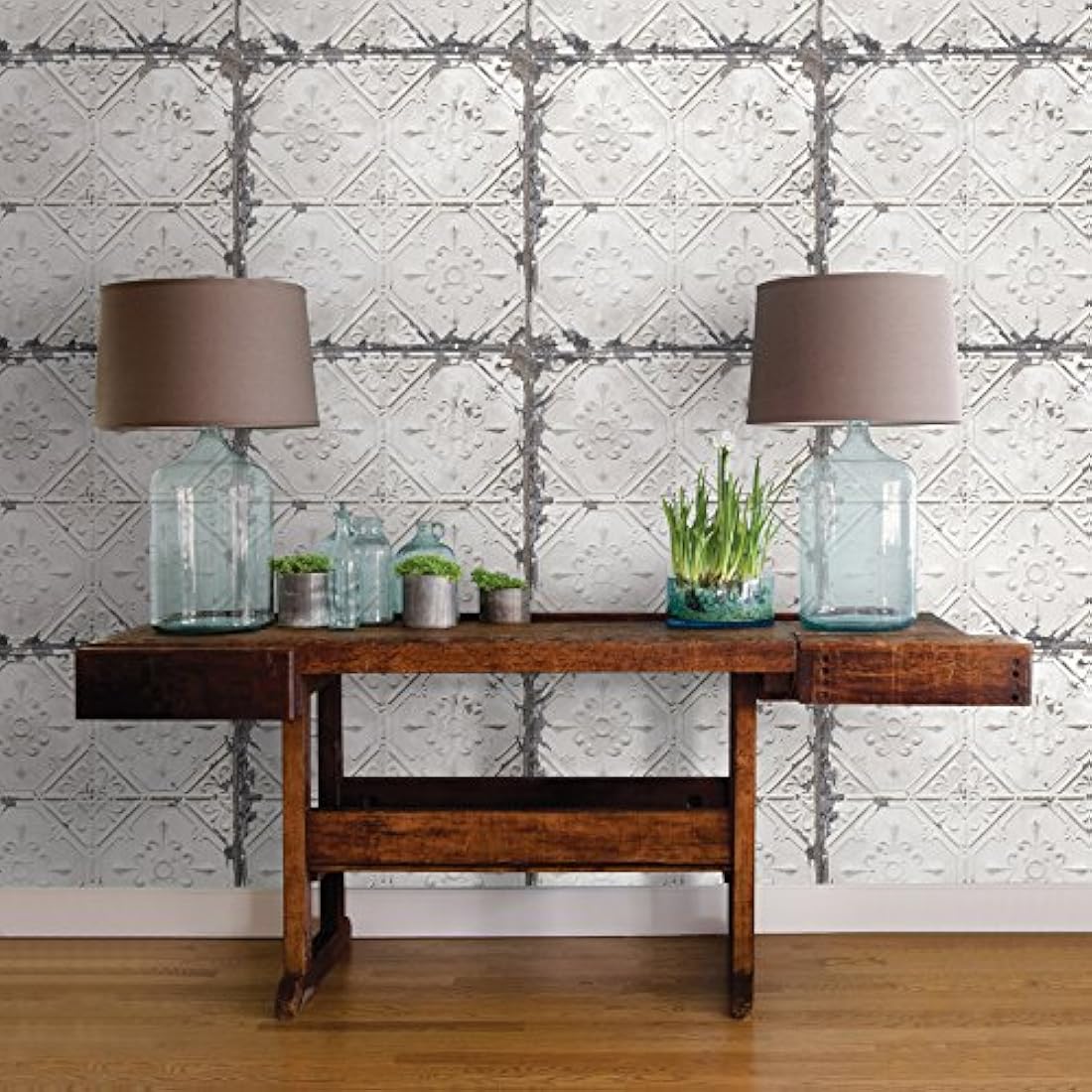 Brewster Home Fashions Fondo de pantalla Blanco y roto