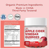 Suplemento Gomitas de vinagre de sidra de manzana 1000 mg