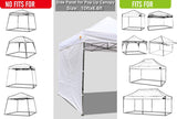 Toldo desplegable con pared lateral y cintas para sujetar