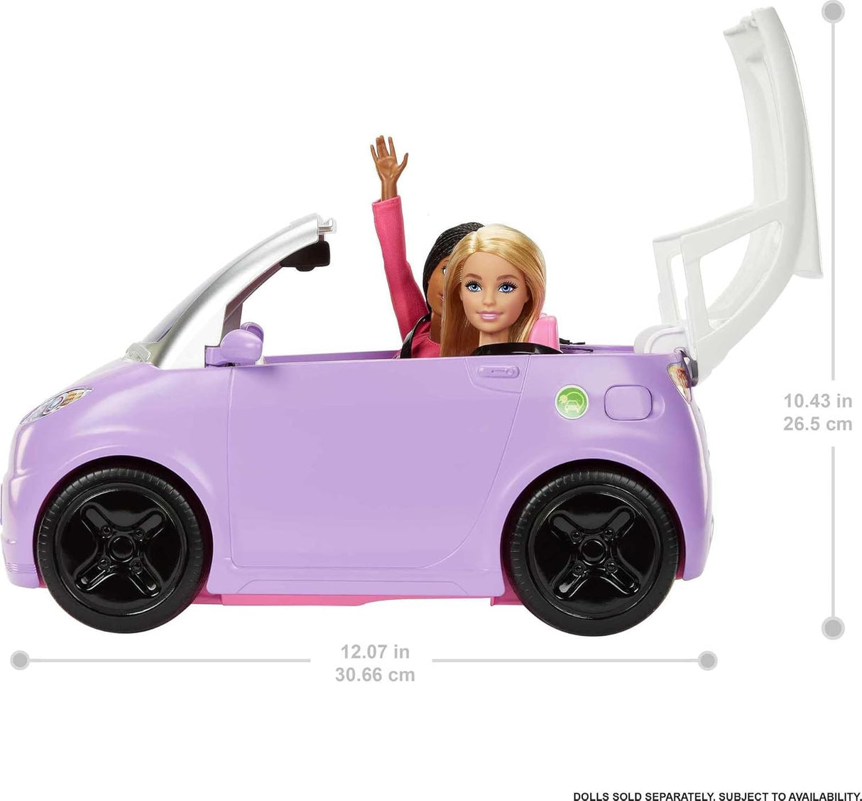 Accesorios Barbie, Coche Eléctrico 2 Plazas, Transformable