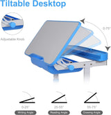 Set Escritorio y Silla Infantil Ajustable con Luz LED y Cajón