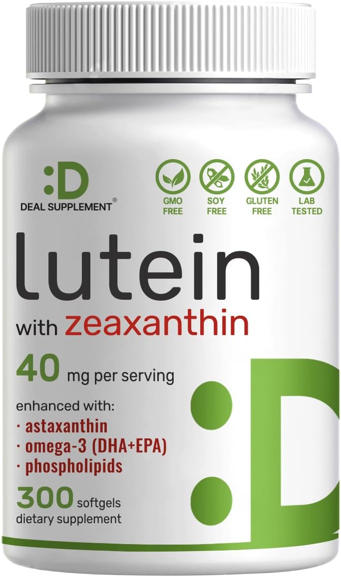Suplemento de luteína y zeaxantina 40 mg por porción  300un