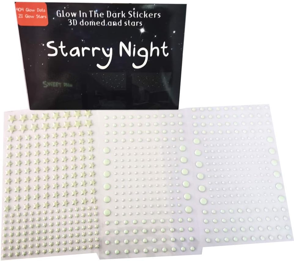 Pegatinas de estrellas brillantes, marca desconocida, 615 pcs.