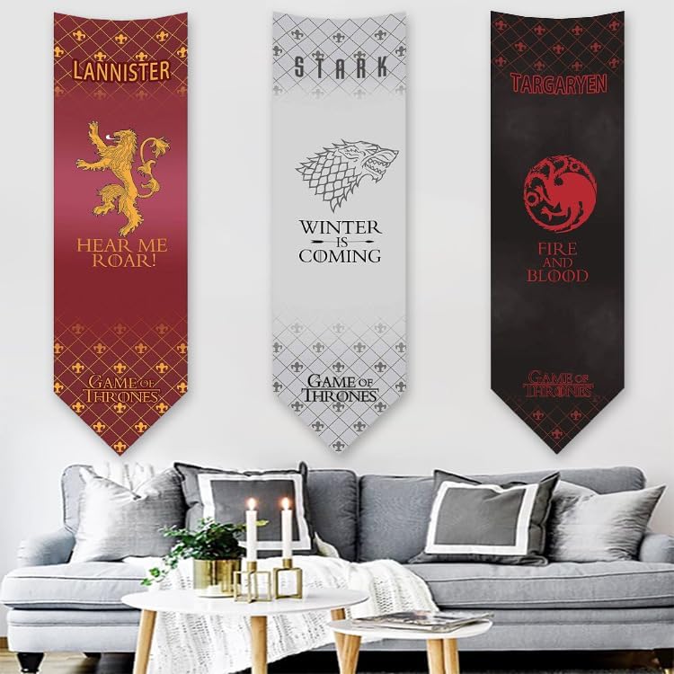 "Bandera Juego de Tronos Stark 149x45CM"