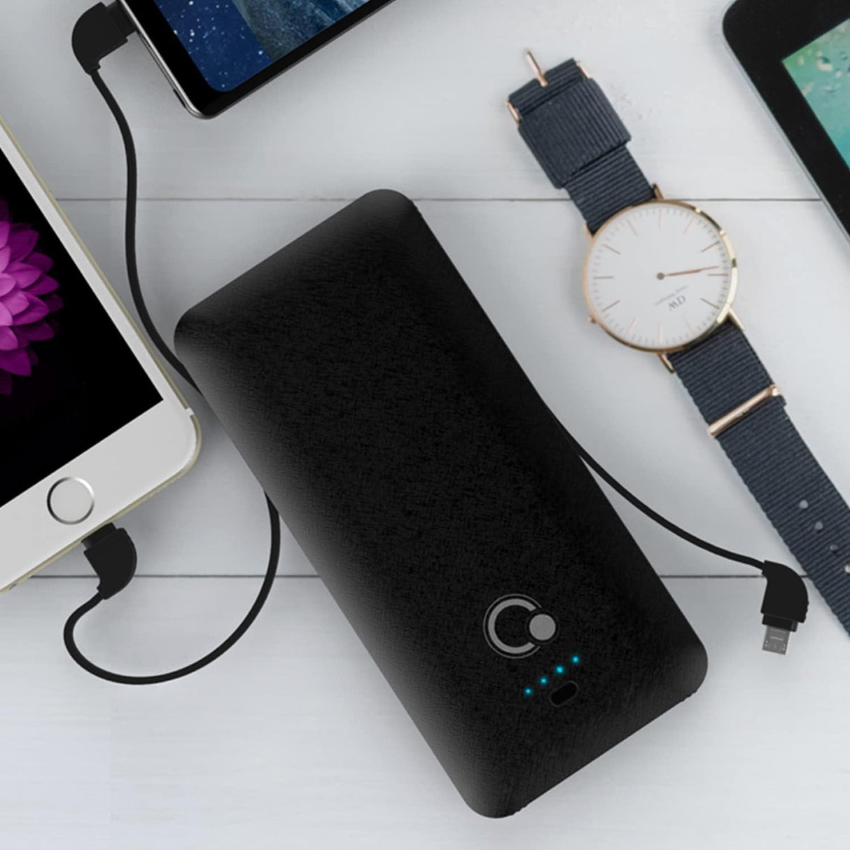 Cargador portátil para celular 4 salidas y batería externa