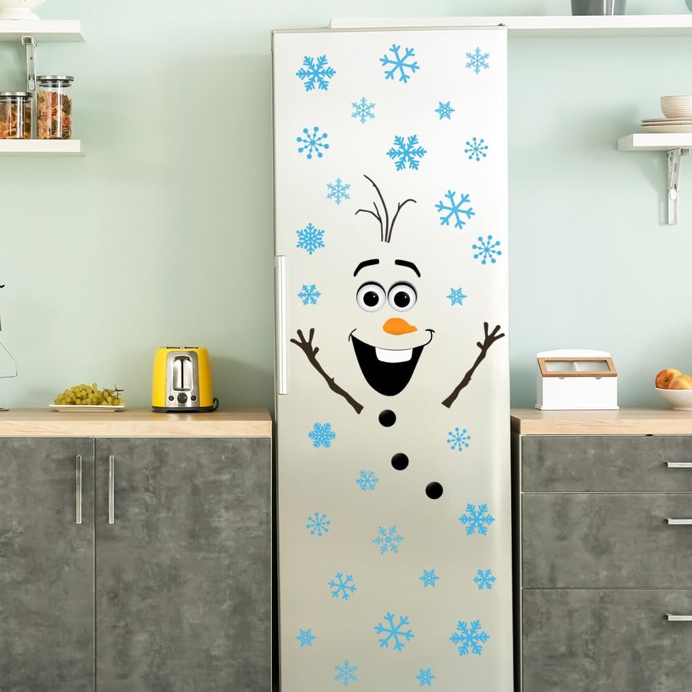 Pegatinas de Navidad para Puerta - Decoración Festiva Snowman