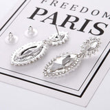 Pendientes de boda de cristal de diamantes de imitación