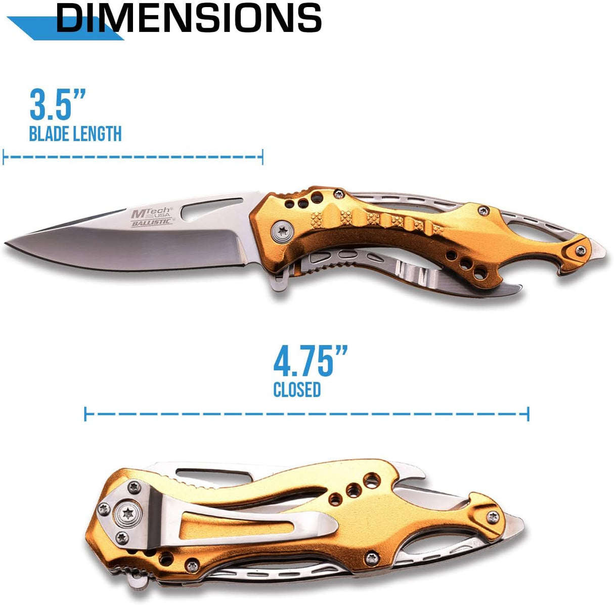 Cuchillo plegable táctico con asistencia de resorte MT-A705