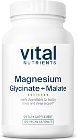 Magnesio Glycinato + Malato Vital Nutrients 120 cápsulas