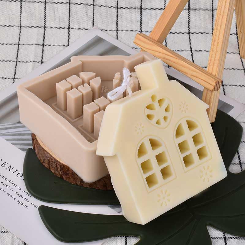 Molde de Silicona Casa Navideña para Aromatizantes - 60 Caract.