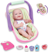 Muñeca JC Toys 14 con Silla de Auto, Posable y Impermeable
