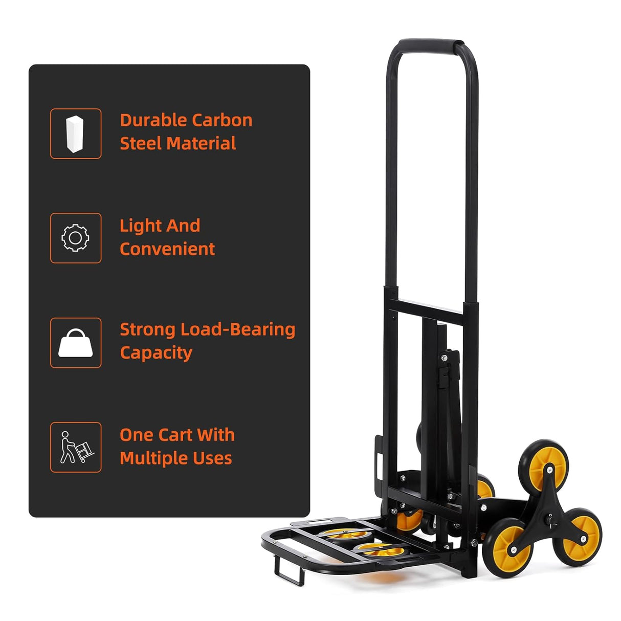 Carretilla Escaladora, capacidad 330 lb, plegable, modelo X123