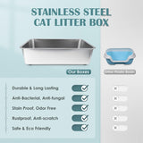 Caja de arena grande acero inoxidable con lado alto IKITCHEN