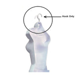 Conjunto de maniquíes torso blanco, S-M, 6 piezas, con gancho