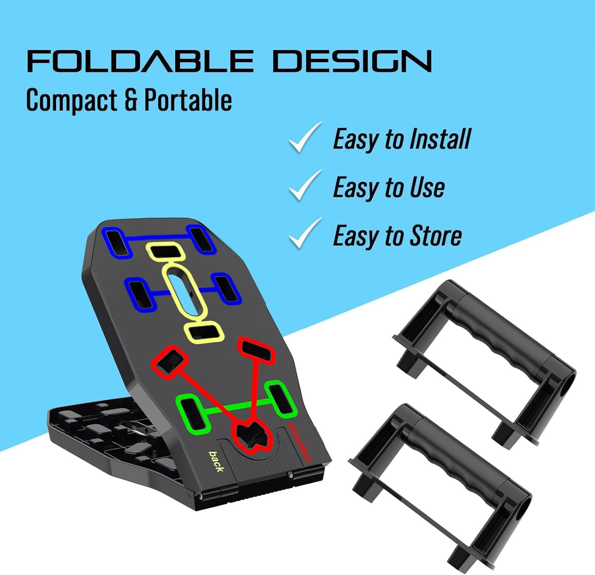 Tabla de flexiones portátil multifunción plegable 10 en 1